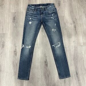 Vigoss The Thompson Tomboy Women's Jeans Size 25x27 (26x29) Distressed Skinny